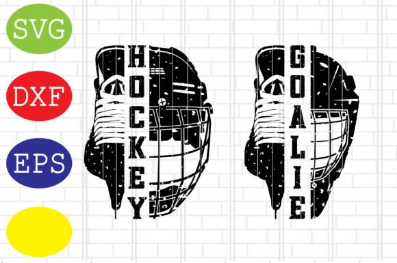 A Distressed Hockey Helmet Design for Bold Embroidery