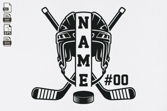 A Hockey Fan's Emblem: Splitting a Helmeted Player