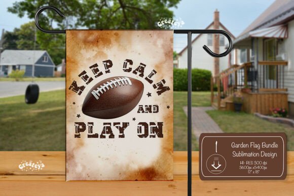 An Embroidery Designer's Take on the Football Garden Flag