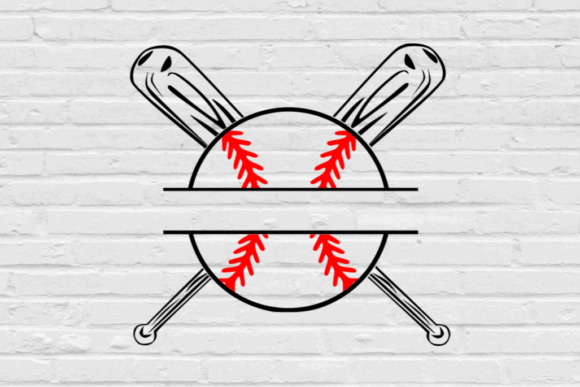 Baseball Split Frame Name Holder Crossed
