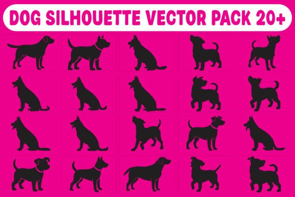 Dog Silhouette Vector Pack Review for Embroidery