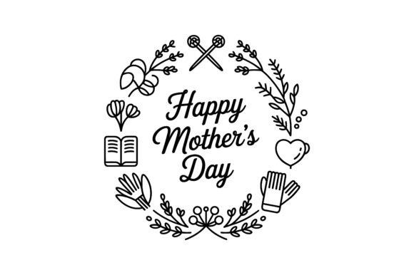 Evaluating the Elegant Mother's Day Floral Wreath Embroidery Design