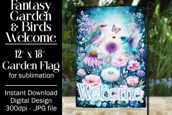 Fantasy Bird Garden Flag Design: Real Stitch Review