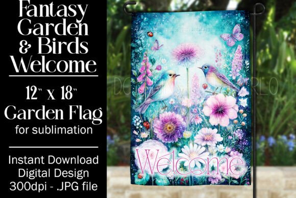 Fantasy Bird Garden Flag Sublimation 13 Review