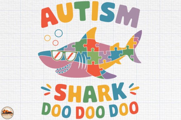 Funny Autism Shark Puzzle Awareness