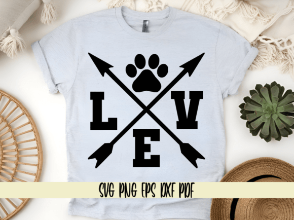 Love with Paw Print and Arrows Crossed: A Designer's Take