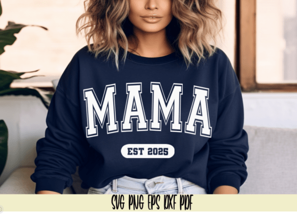 MAMA Est 2025 Varsity in Black White