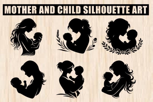 Mother and Child Silhouette Designs: An Embroidery Review